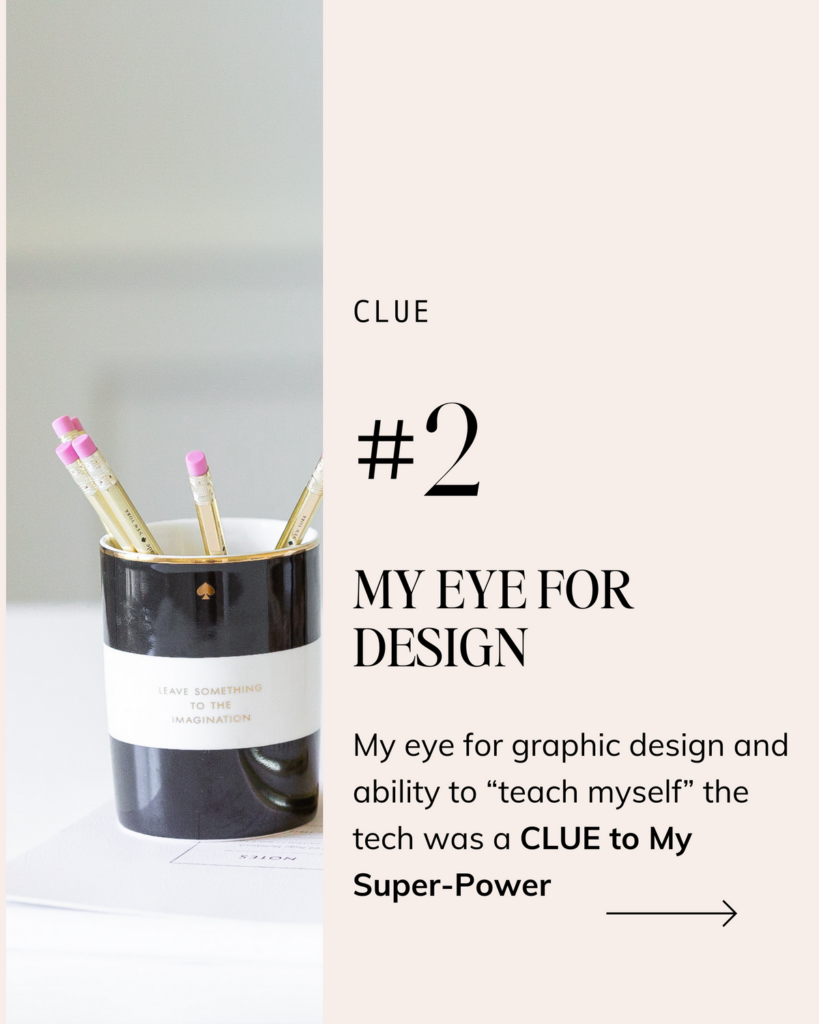 quote- clues to my teacher super power- my eye for design